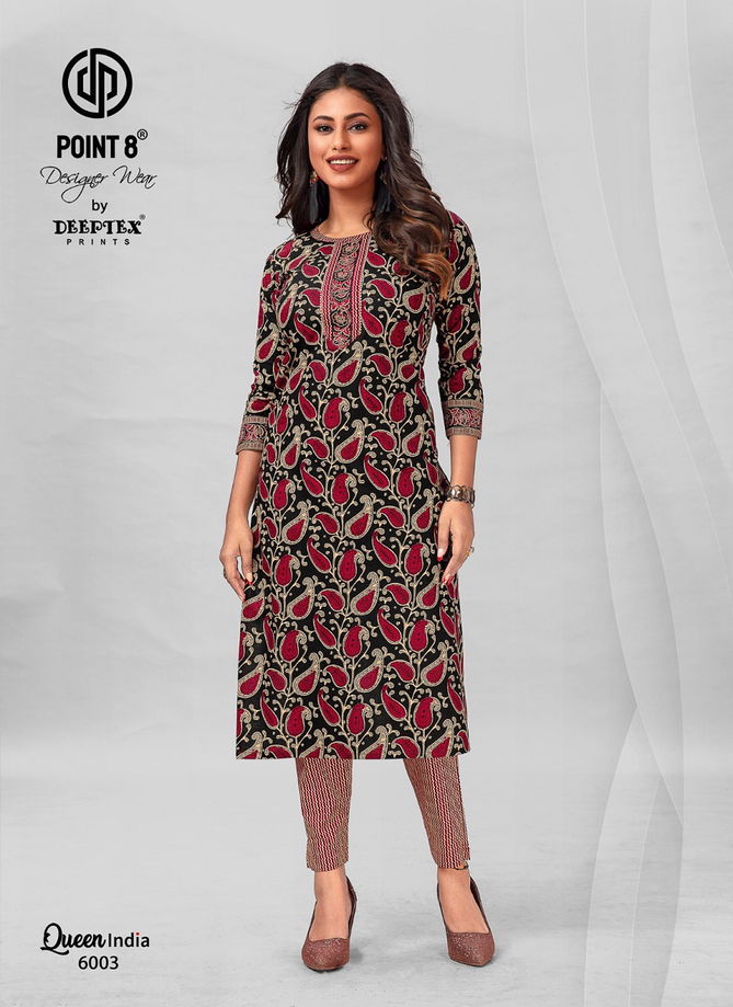 Deeptex Queen India Vol 6 Cotton Kurti With Bottom Catalog